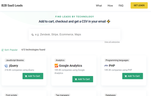 B2BSaaSLeads.com screenshot 1