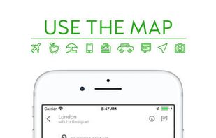 Before the tour you can use the map to set a meeting point. You can use it during the tour too