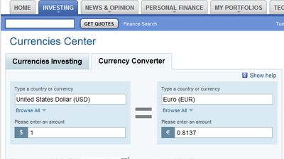 Yahoo! Finance - Currencies Center screenshot 1