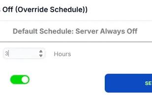 Override VM Schedule