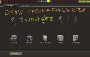 You can draw over a full-screen video game