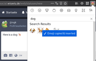 Directly insert emojis into the current page.