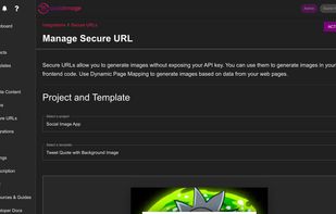 Pre-signed URLs to securely generate images on demand without sharing your API Key