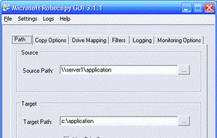 RobocopyGUI screenshot 1