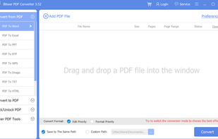 Bitwar PDF Converter screenshot 1