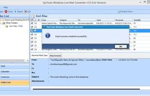 SysTools Windows Live Mail Converter screenshot 3