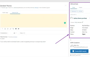 CRM and Deals ticket