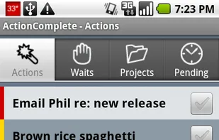 AC for Android: Actions