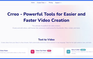 Crreo AI HomePage