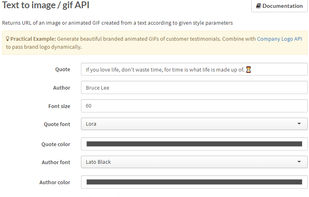 RiteKit Text to image / gif API screenshot 1