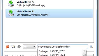 Associate directories with virtual drives