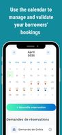 Calendar of the app 