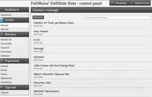 FoOlSlide control panel