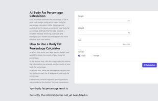 AI Body Fat Percentage Calculation screenshot 1