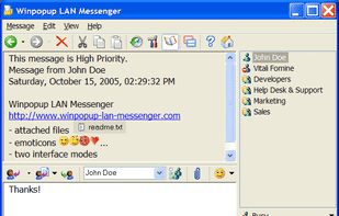 Winpopup LAN Messenger screenshot 1