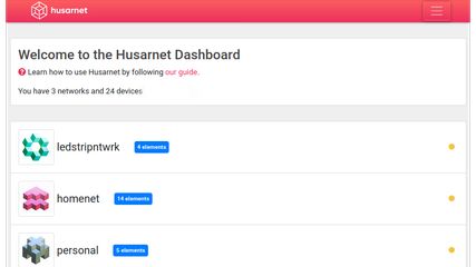 List of all Husarnet networks associated with user account.