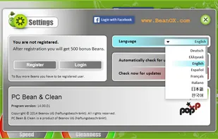 PC Bean & Clean screenshot 1