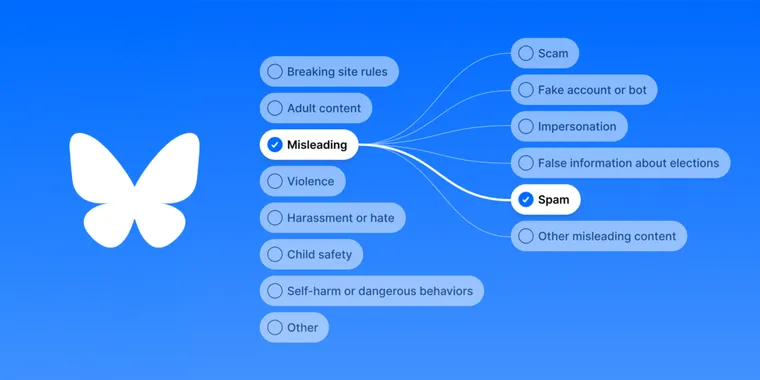 Bluesky adds new moderation tools with expanded categories & a unified enforcement system image