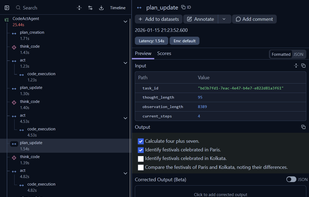 KodeAgent traces on Langfuse