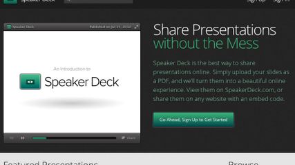 Speaker Deck's home page