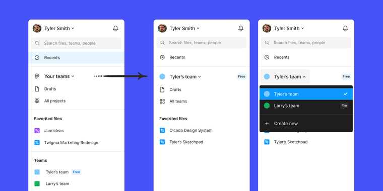 Figma is relocating where your drafts live for users on a Starter and Professional team image