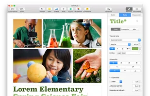 Science fair poster in Apple Pages.