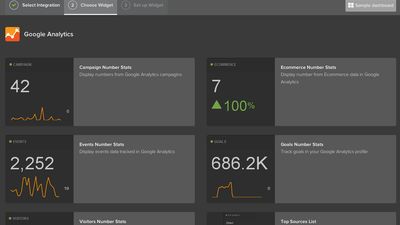 Selecting a Google Analytics widget