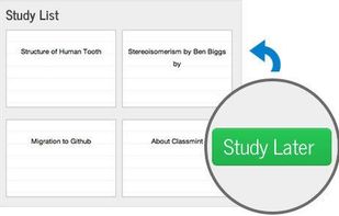 Study list for spaced repetition