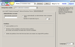Configuration of Partitions