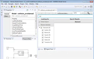 Find elements in large system models with the model search.