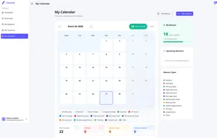 Personal employee view with scheduled shifts, available vacation days, and upcoming holidays
