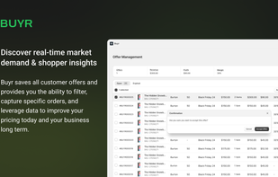 Buyr - Discover real time market demand & shopper insights