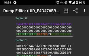 MIFARE Classic Tool (MCT) screenshot 1