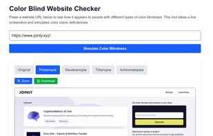 Color Blind Website Checker