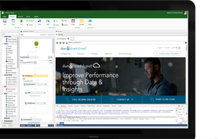 Open any websites and portals in the built-in browser and start automating business processes just by clicking and dragging.