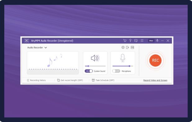AnyMP4 Audio Recorder screenshot 1