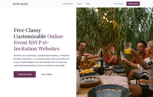 Free Classy Customizable Online Event RSVP & Invitation Websites