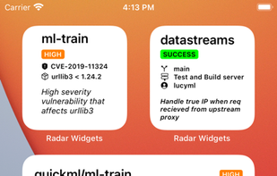 Radar Widgets for GitHub screenshot 2