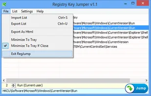 Registry Key Jumper screenshot 2