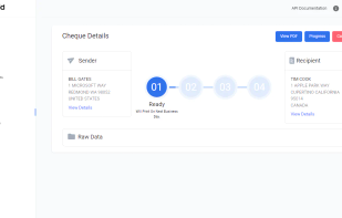 Automating the printing and mailing of accurate, secure, and branded checks/cheques is easy with PostGrid's Print & Mail Dashboard or API. 
