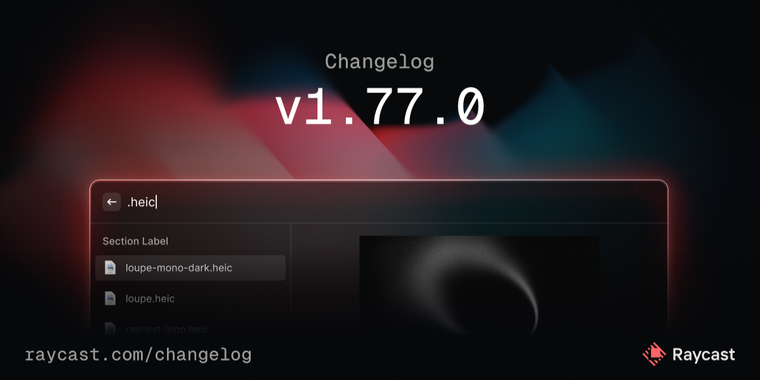 Raycast 1.77 released with AI Chat file attachments, enhanced calendar, and more image