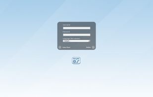 Login screen