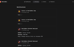 Events List in Real Time