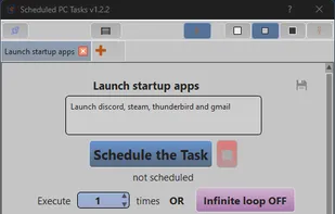 Schedule a task made up of simulation of user actions