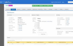 Customer Account Summary Screen

Where all aspects of the customer account are available to the user, providing quick access to your customer's info.