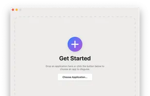 Get start by draging or add app you want to disguise