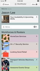 WorkRoster Mobile Roster App screenshot
