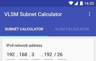VLSM Subnet Calculator screenshot 1