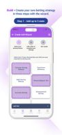 Create your own betting strategy in three steps with the wizard.