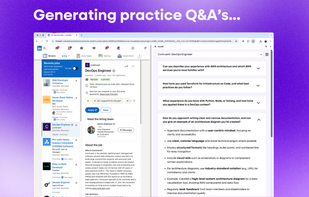 It generates targeted specific questions and answers.